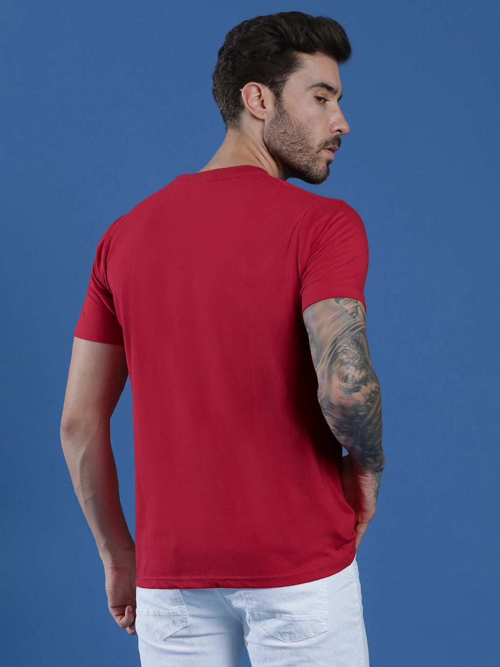 Single Jersey Round Neck Regular Fit Half Sleeve Casual T-Shirt
