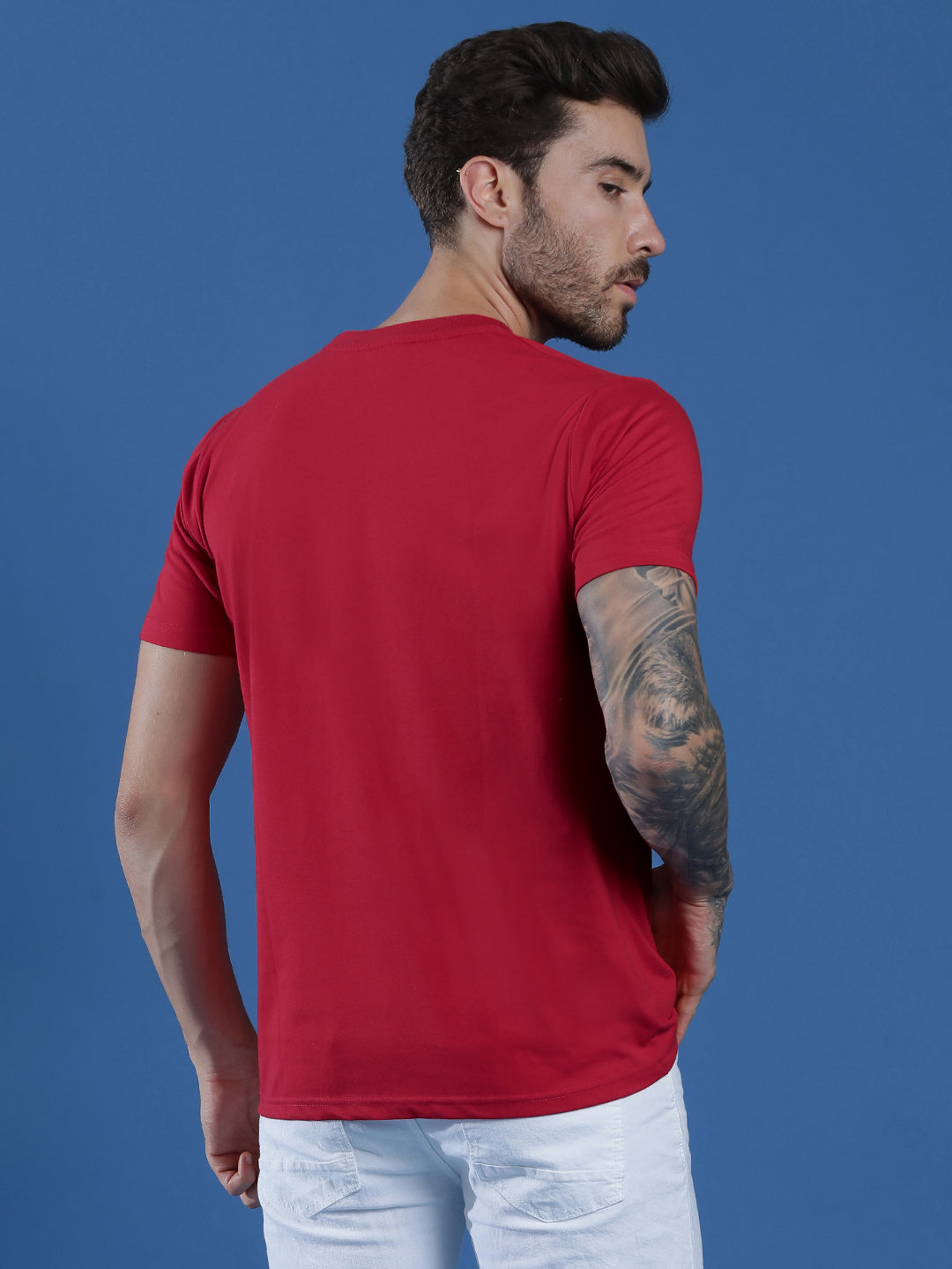 Single Jersey Round Neck Regular Fit Half Sleeve Casual T-Shirt
