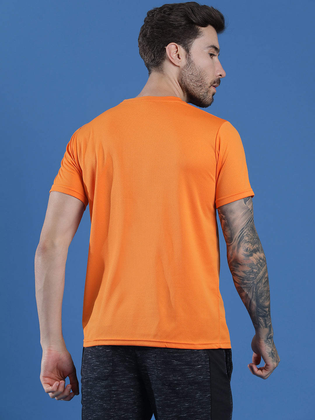 Slim Fit Half Sleeve Round Neck T-Shirt