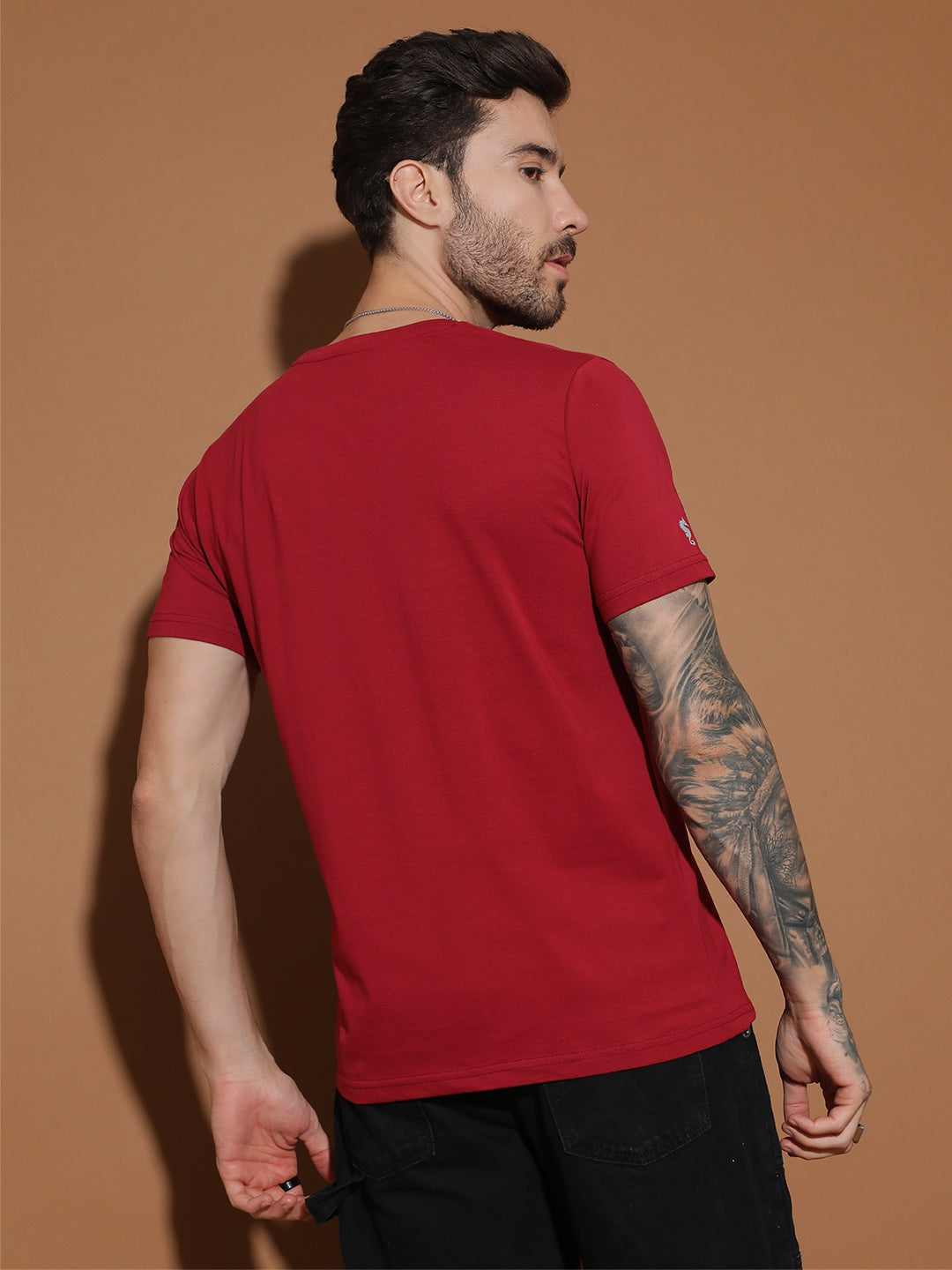 Breezer Tribe Cotton Printed Casual T-Shirt for Men | Round Neck, Half Sleeves, Regular Fit