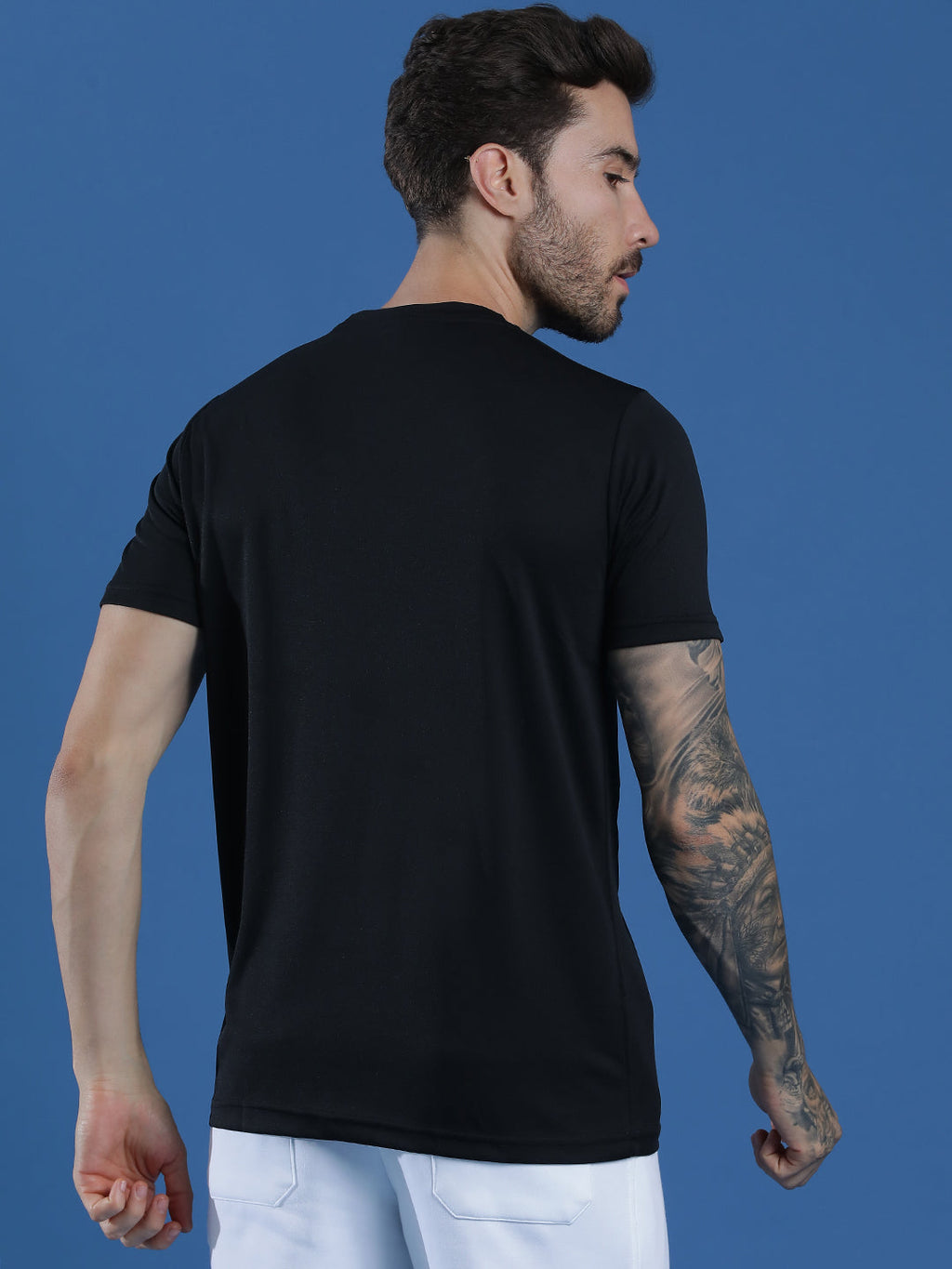 Slim Fit Half Sleeve Round Neck T-Shirt