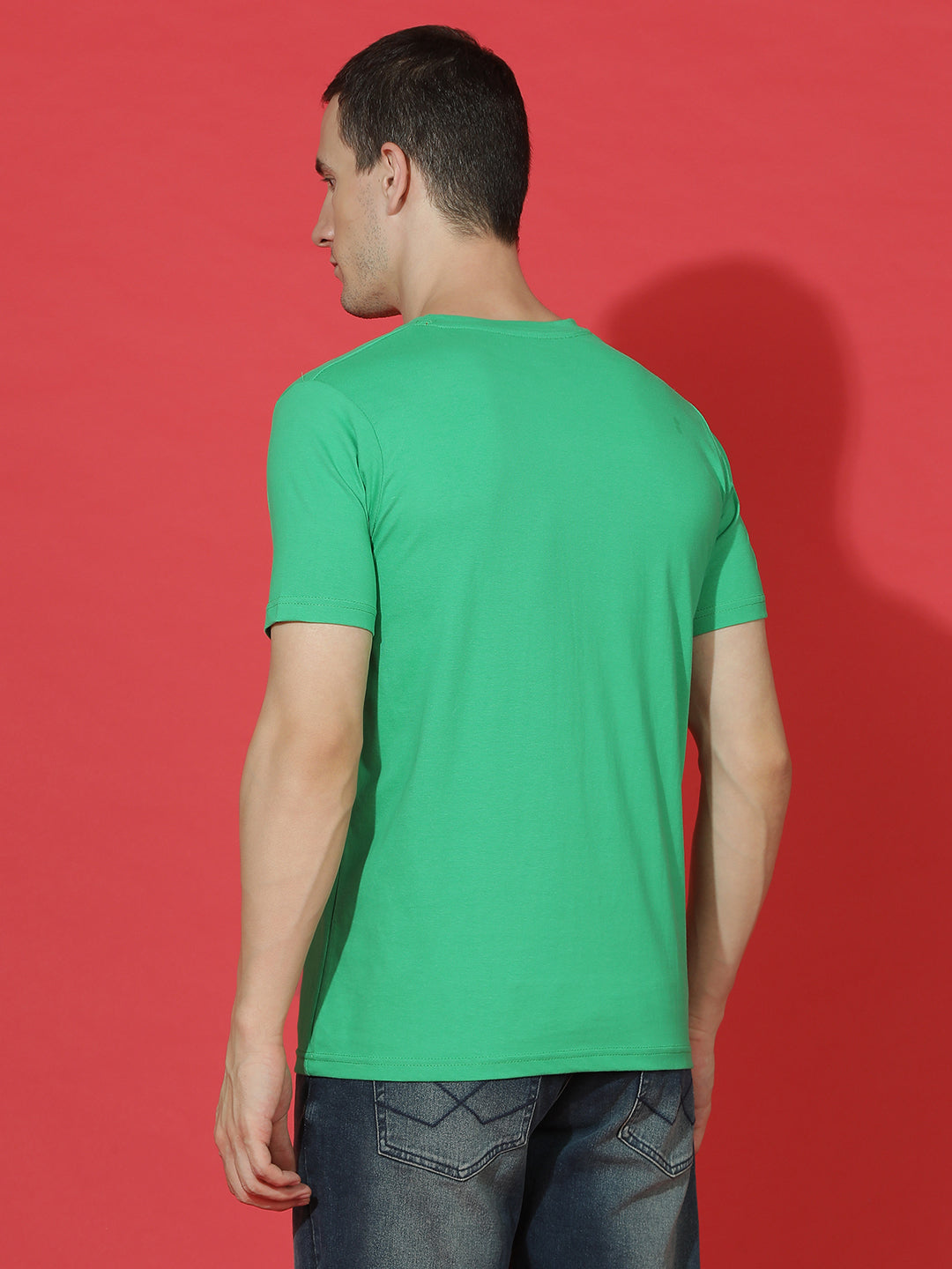 Single Jersey Round Neck Regular Fit Half Sleeve Casual T-Shirt