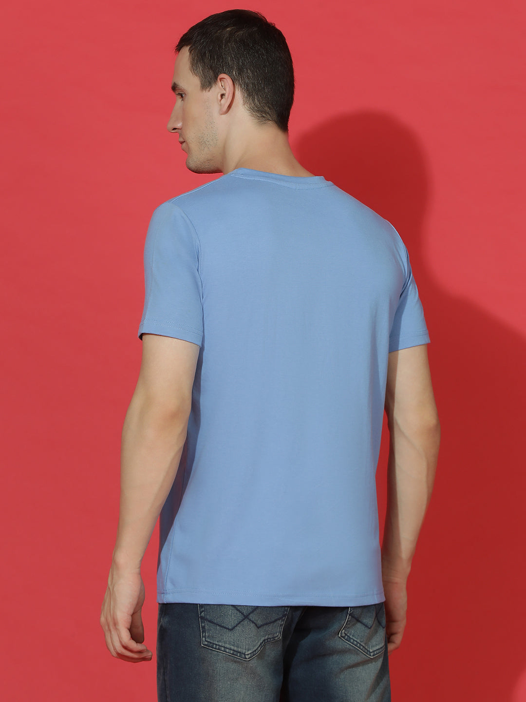Single Jersey Round Neck Regular Fit Half Sleeve Casual T-Shirt