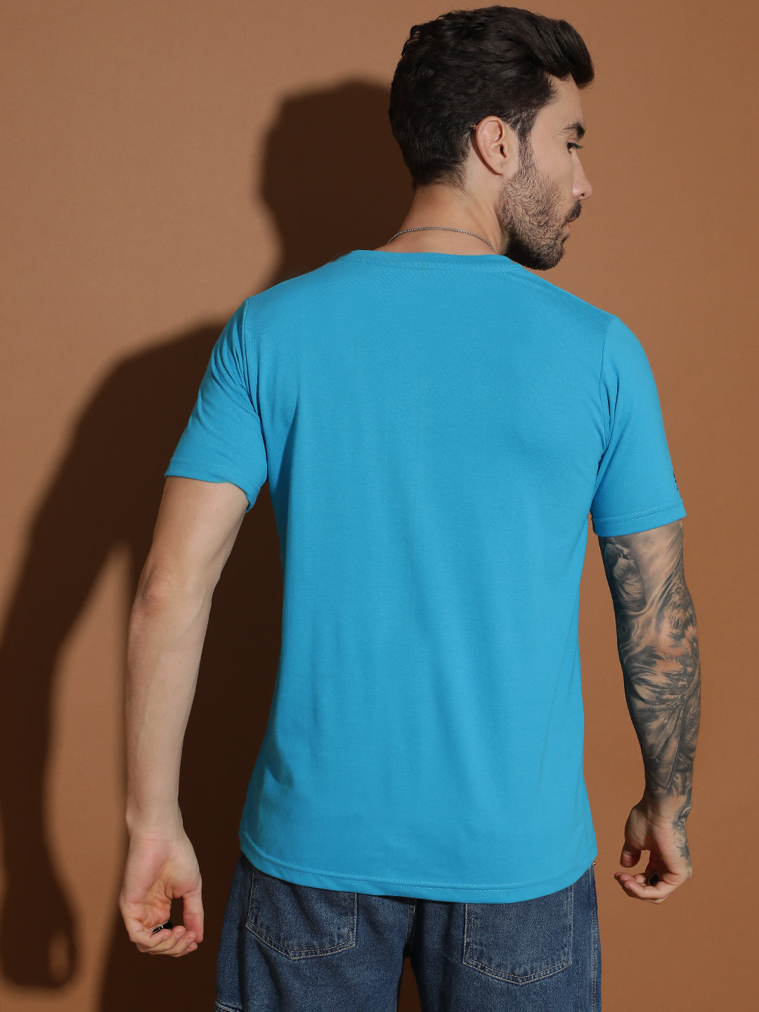 Single Jersey Round Neck Regular Fit Half Sleeve Casual T-Shirt