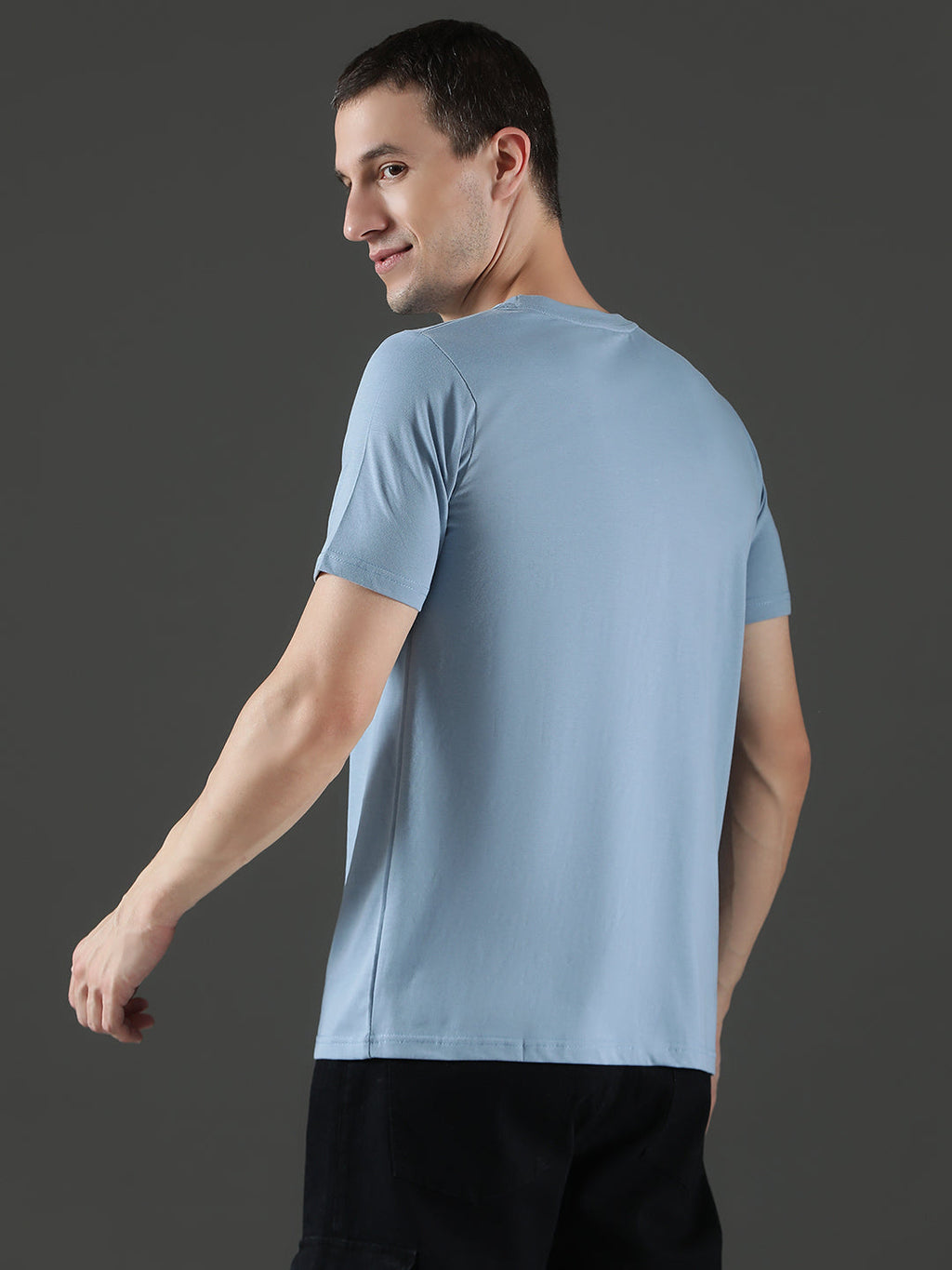 Single Jersey Round Neck Regular Fit Half Sleeve Casual T-Shirt