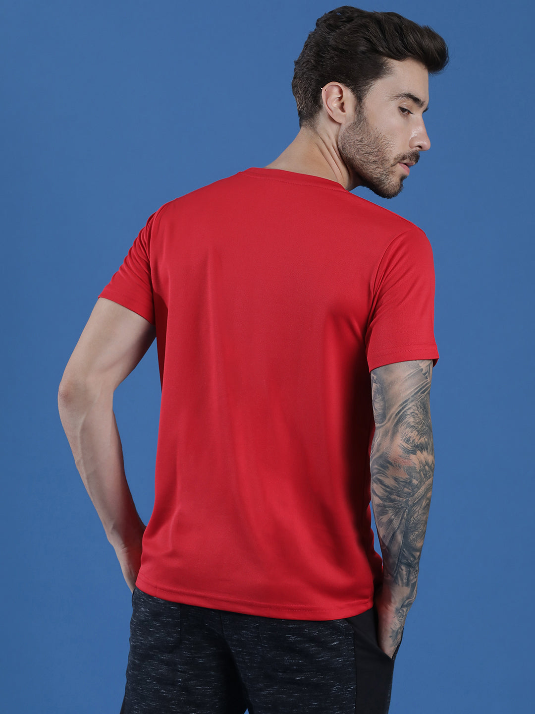 Slim Fit Half Sleeve Round Neck T-Shirt