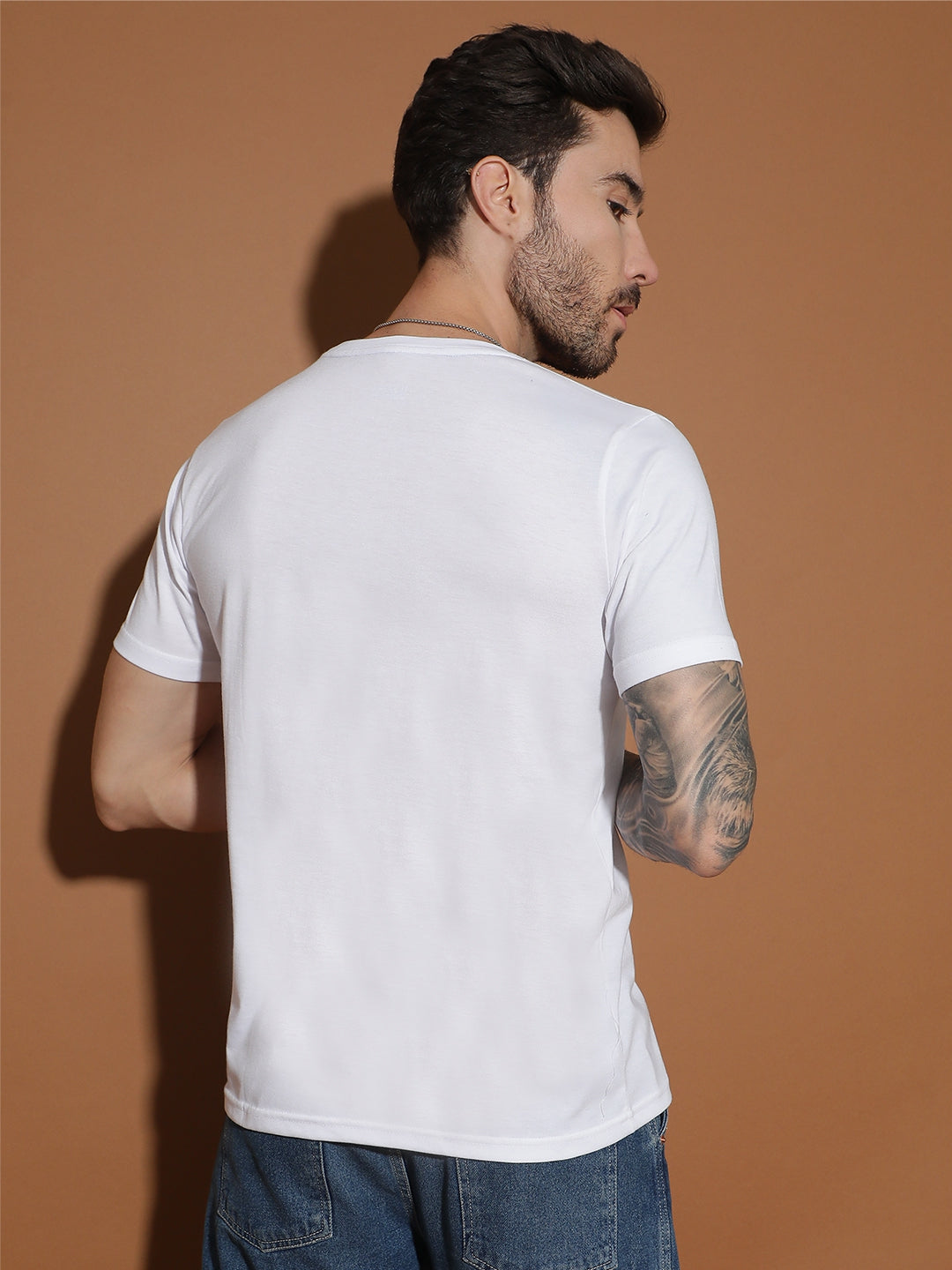 Breezer Tribe Cotton Printed Casual T-Shirt for Men | Round Neck, Half Sleeves, Regular Fit