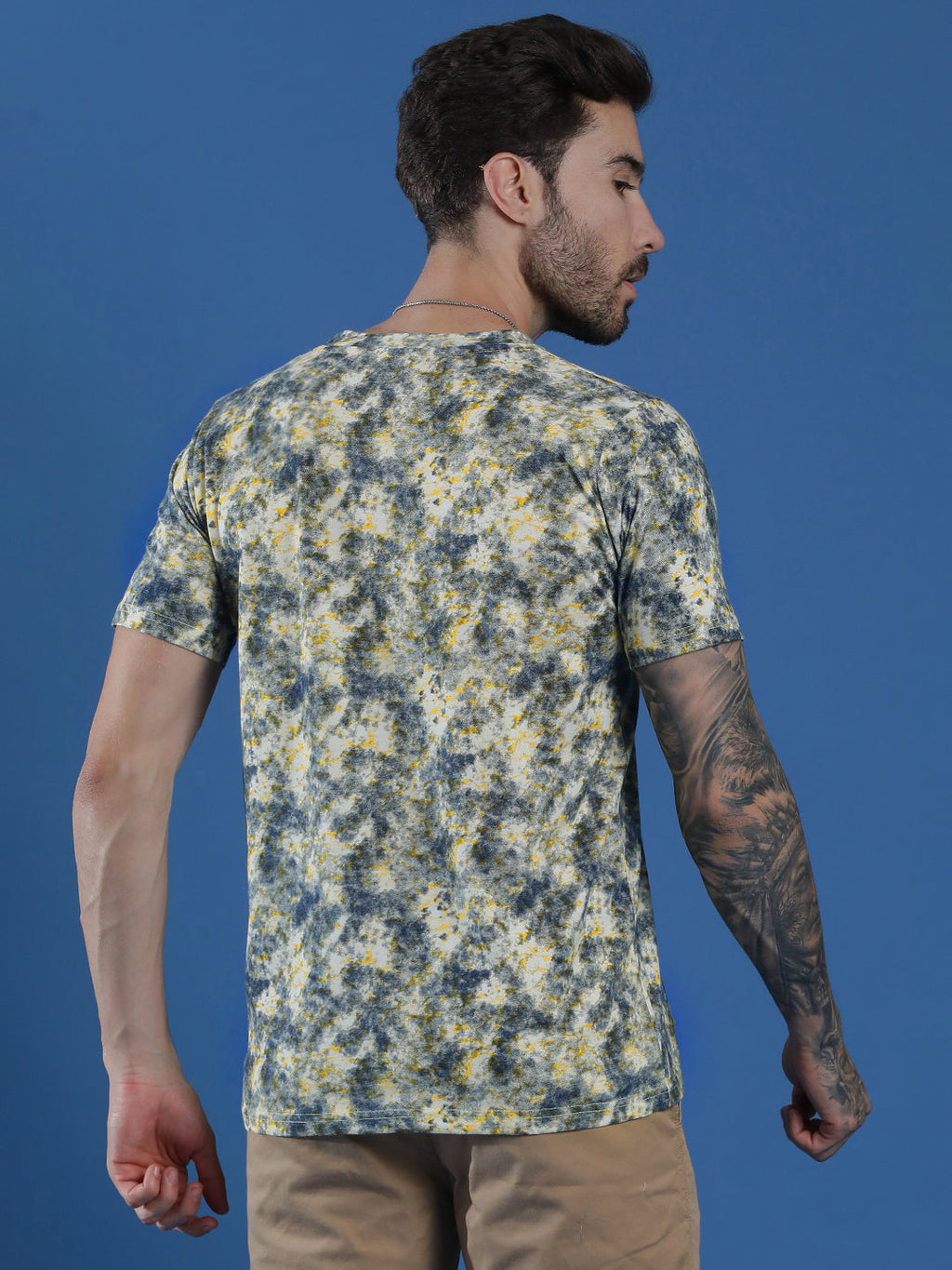 Single Jersey Round Neck Slim Fit Printed Half Sleeve T-Shirt