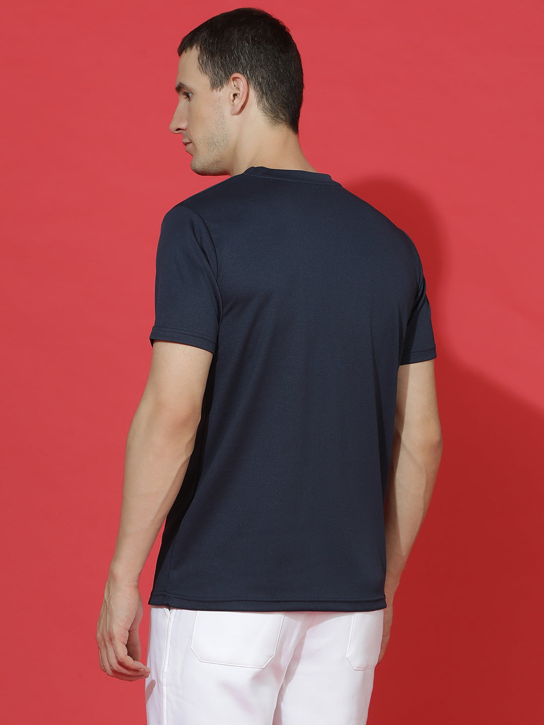 Slim Fit Half Sleeve Round Neck T-Shirt