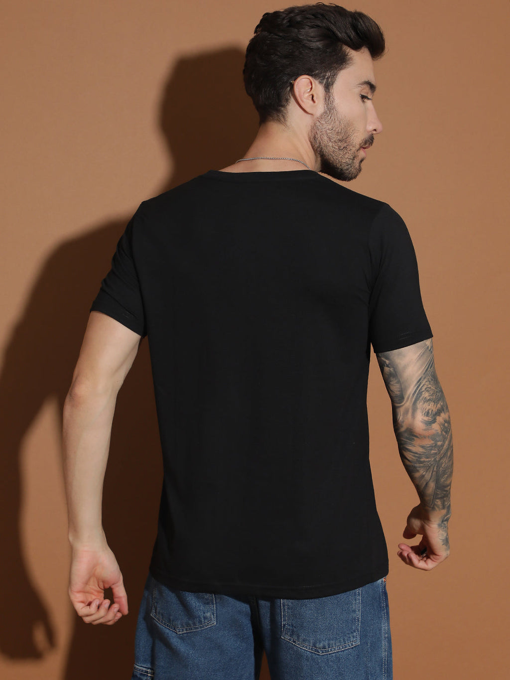 Single Jersey Round Neck Regular Fit Half Sleeve Casual T-Shirt
