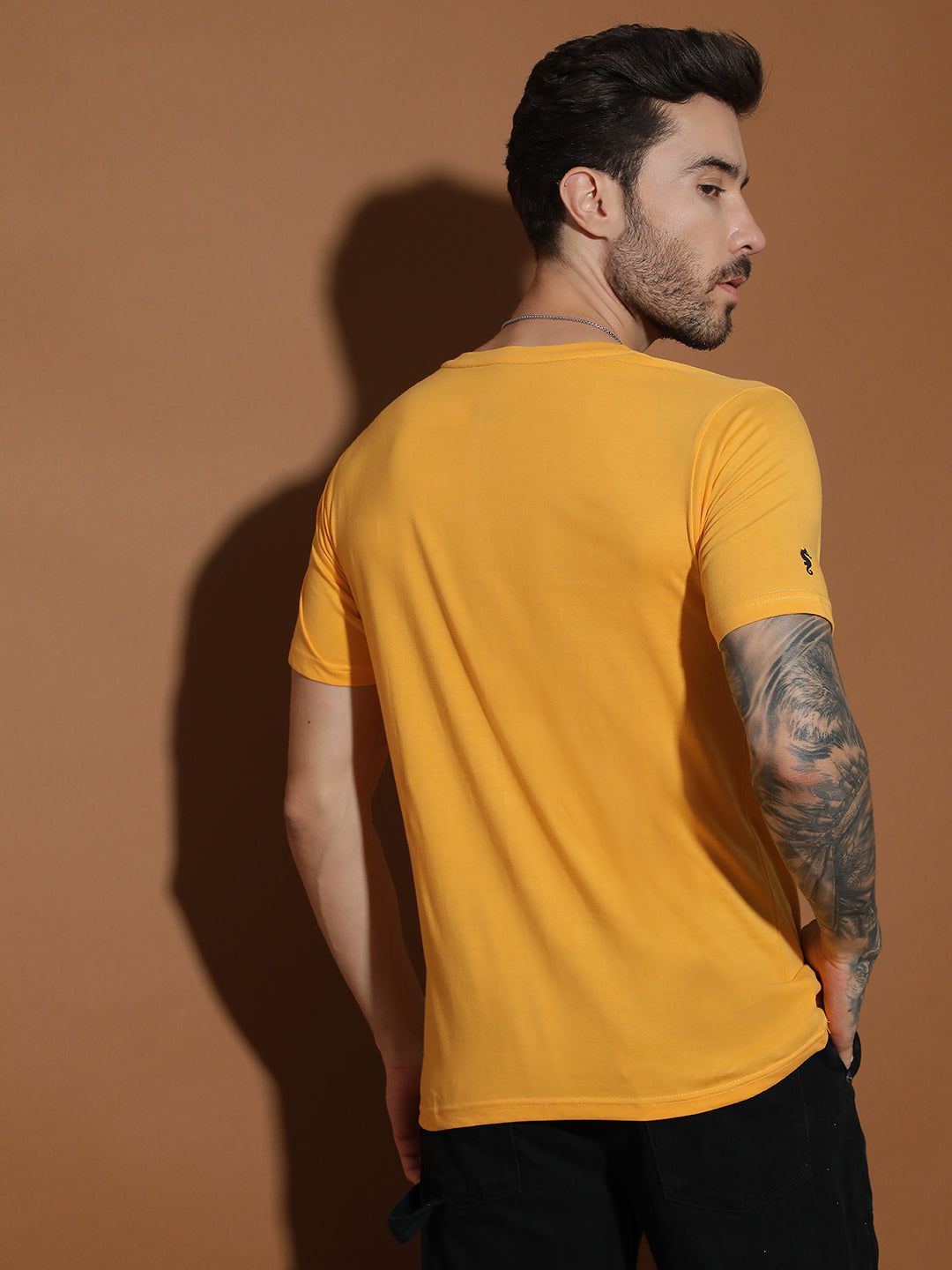 Single Jersey Round Neck Regular Fit Half Sleeve Casual T-Shirt