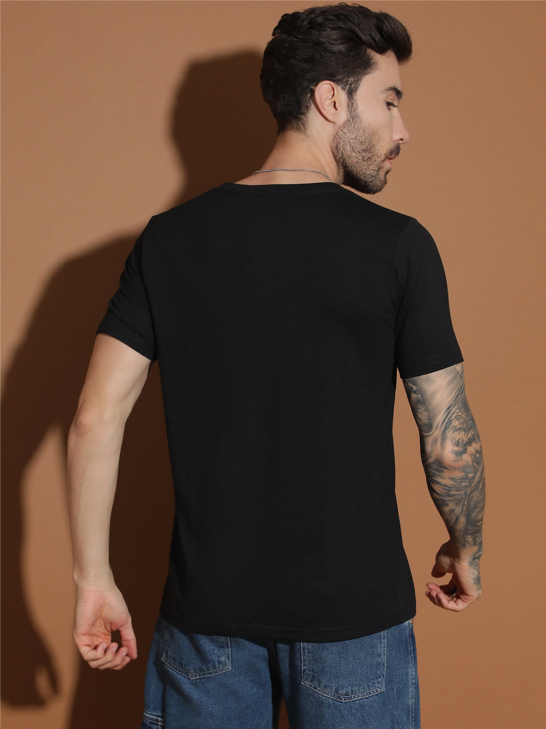 Breezer Tribe Men’s Cotton Single Jersey Round Neck Regular Fit Printed Half Sleeve Casual T-Shirt