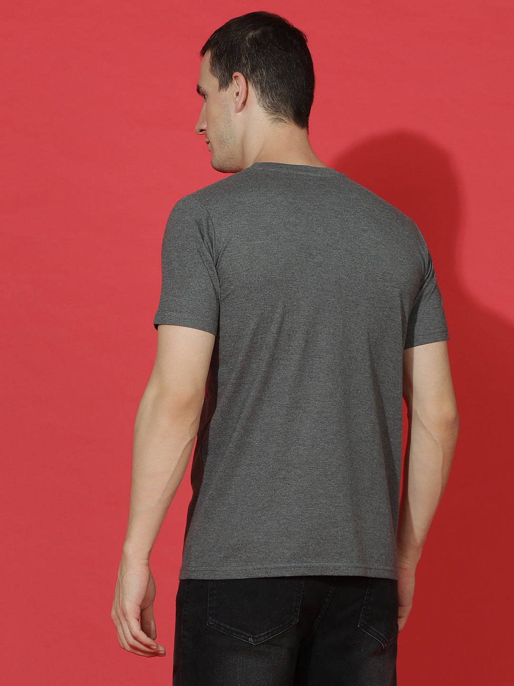 Single Jersey Round Neck Regular Fit Half Sleeve Casual T-Shirt