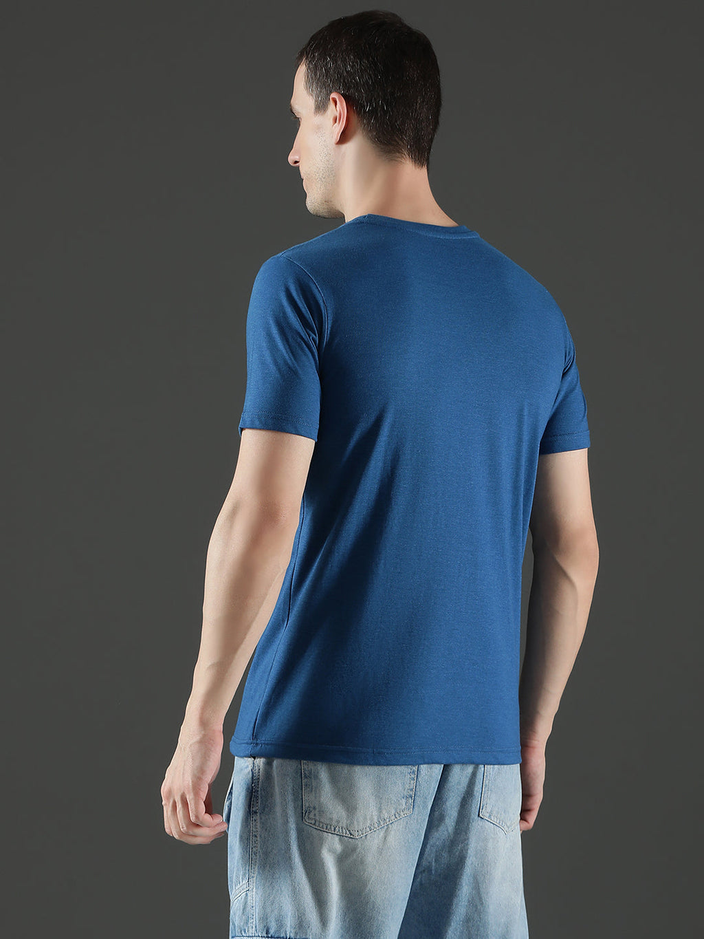 Single Jersey Round Neck Regular Fit Half Sleeve Casual T-Shirt