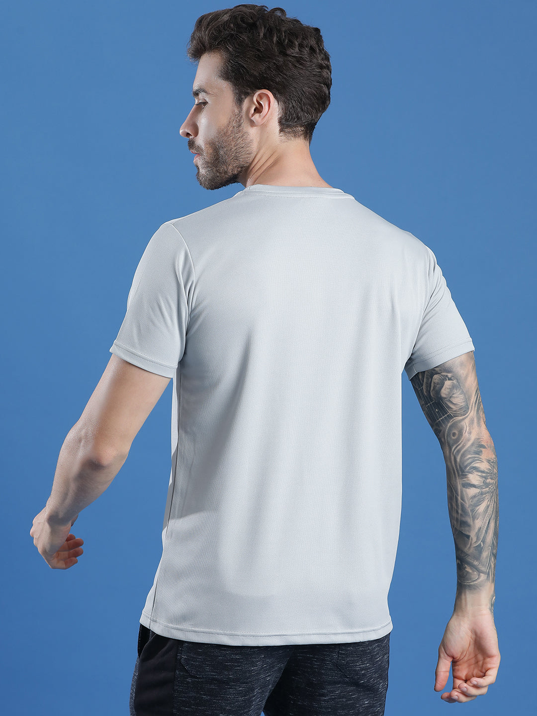 Slim Fit Half Sleeve Round Neck T-Shirt