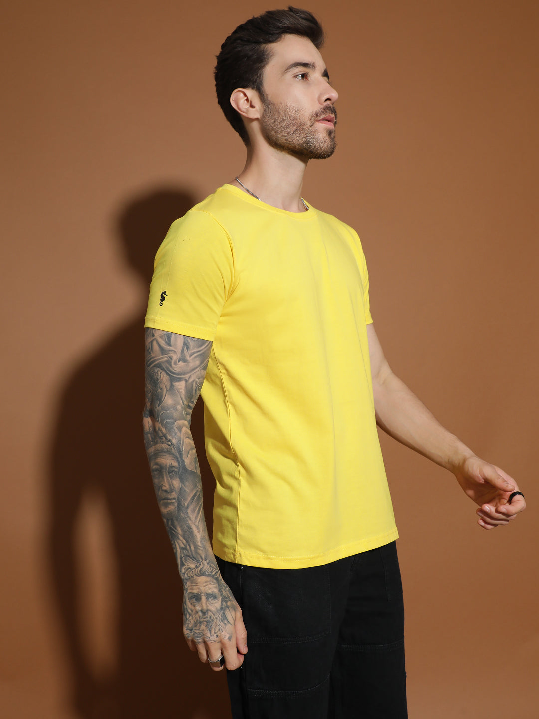 Single Jersey Round Neck Regular Fit Half Sleeve Casual T-Shirt