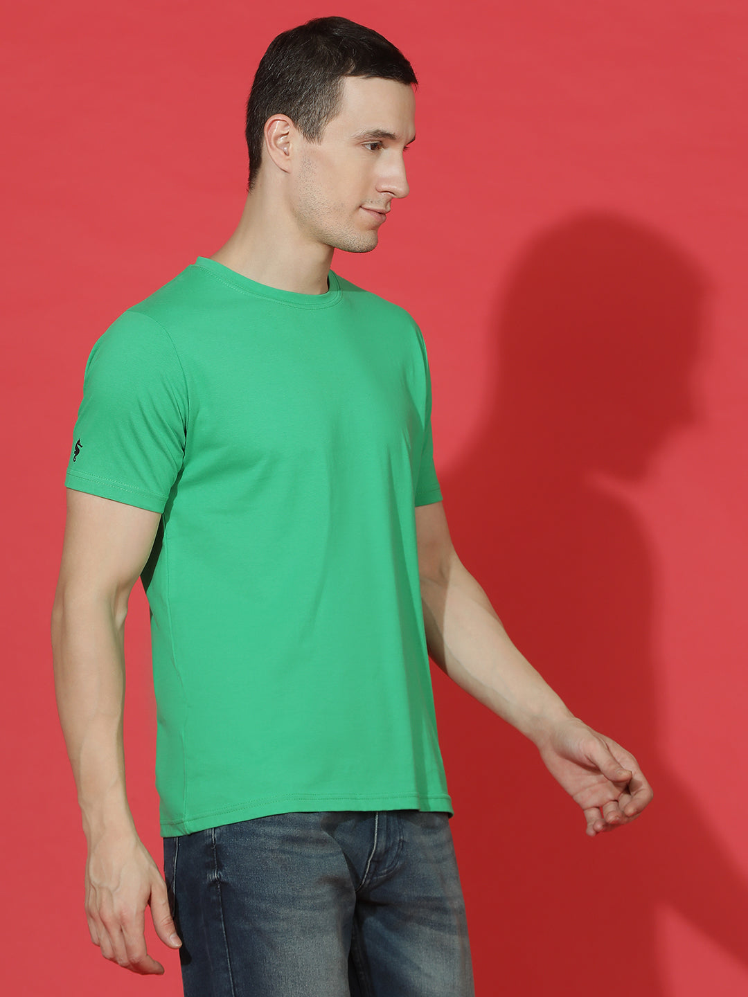 Single Jersey Round Neck Regular Fit Half Sleeve Casual T-Shirt