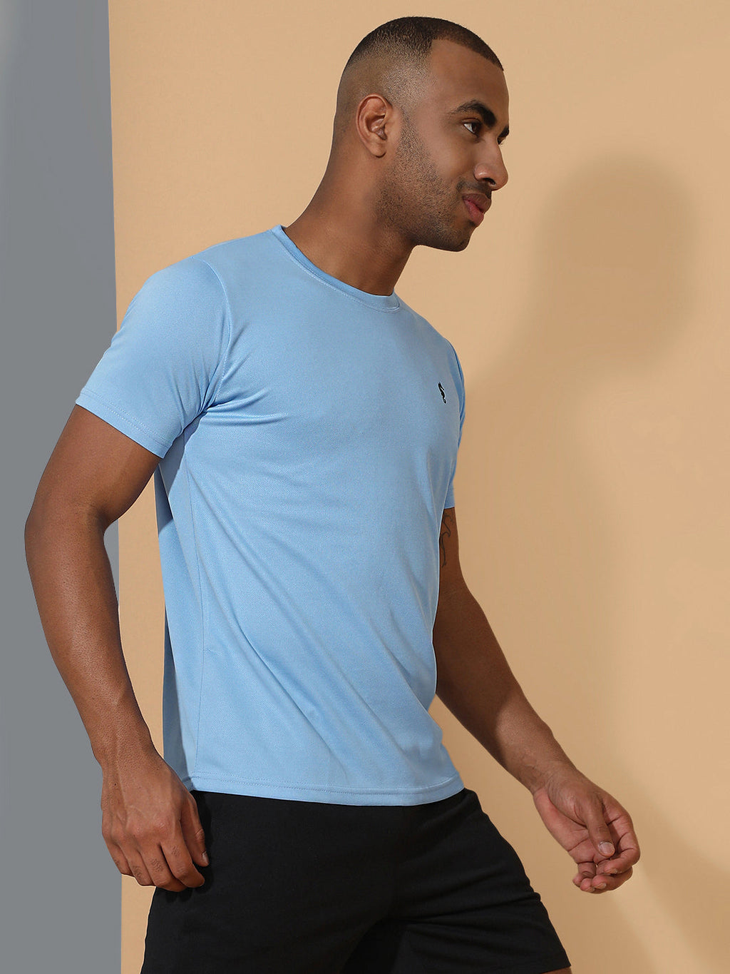Slim Fit Half Sleeve Round Neck T-Shirt