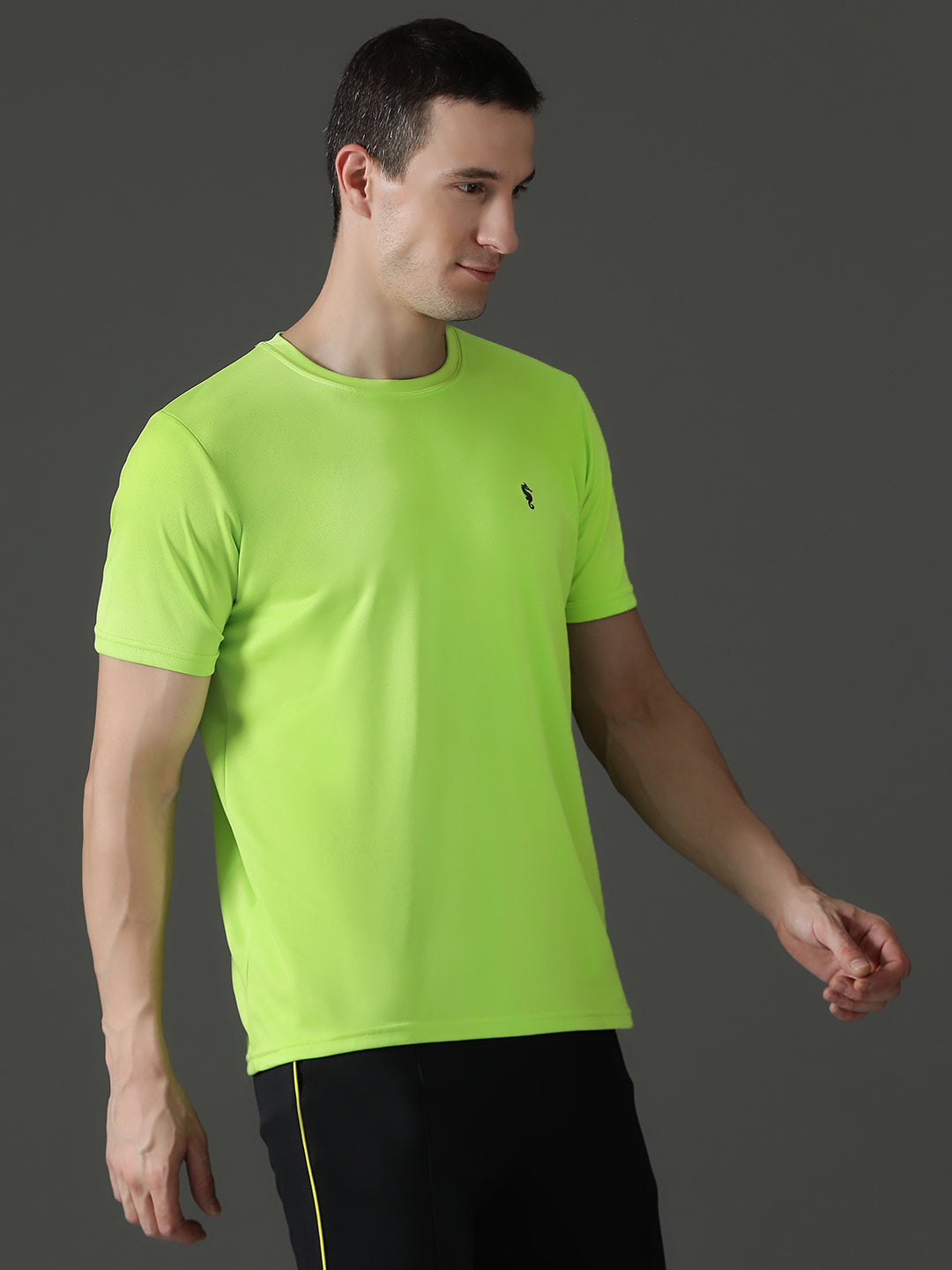 Slim Fit Half Sleeve Round Neck T-Shirt