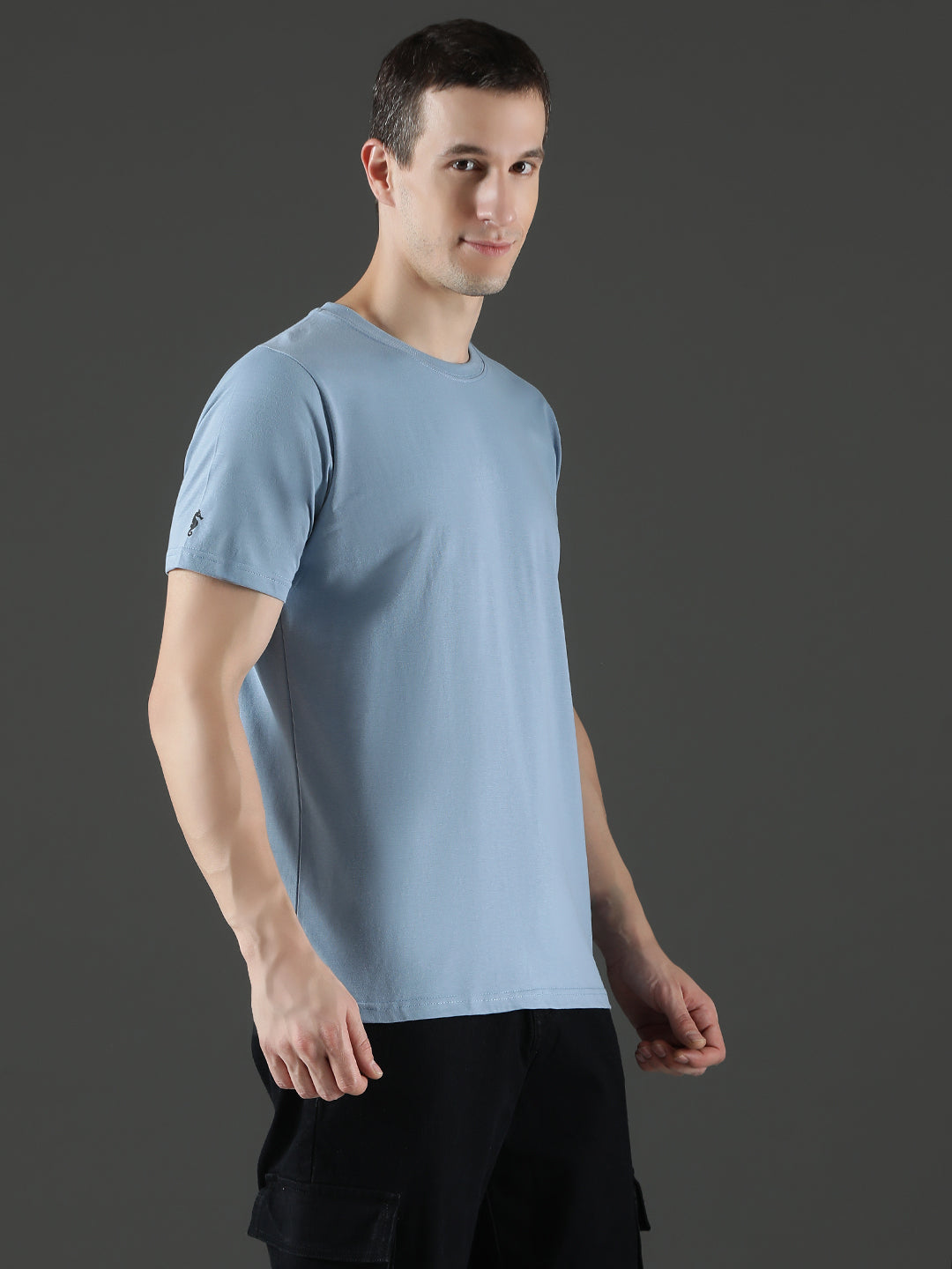 Single Jersey Round Neck Regular Fit Half Sleeve Casual T-Shirt