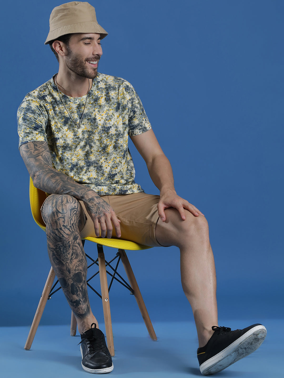 Single Jersey Round Neck Slim Fit Printed Half Sleeve T-Shirt