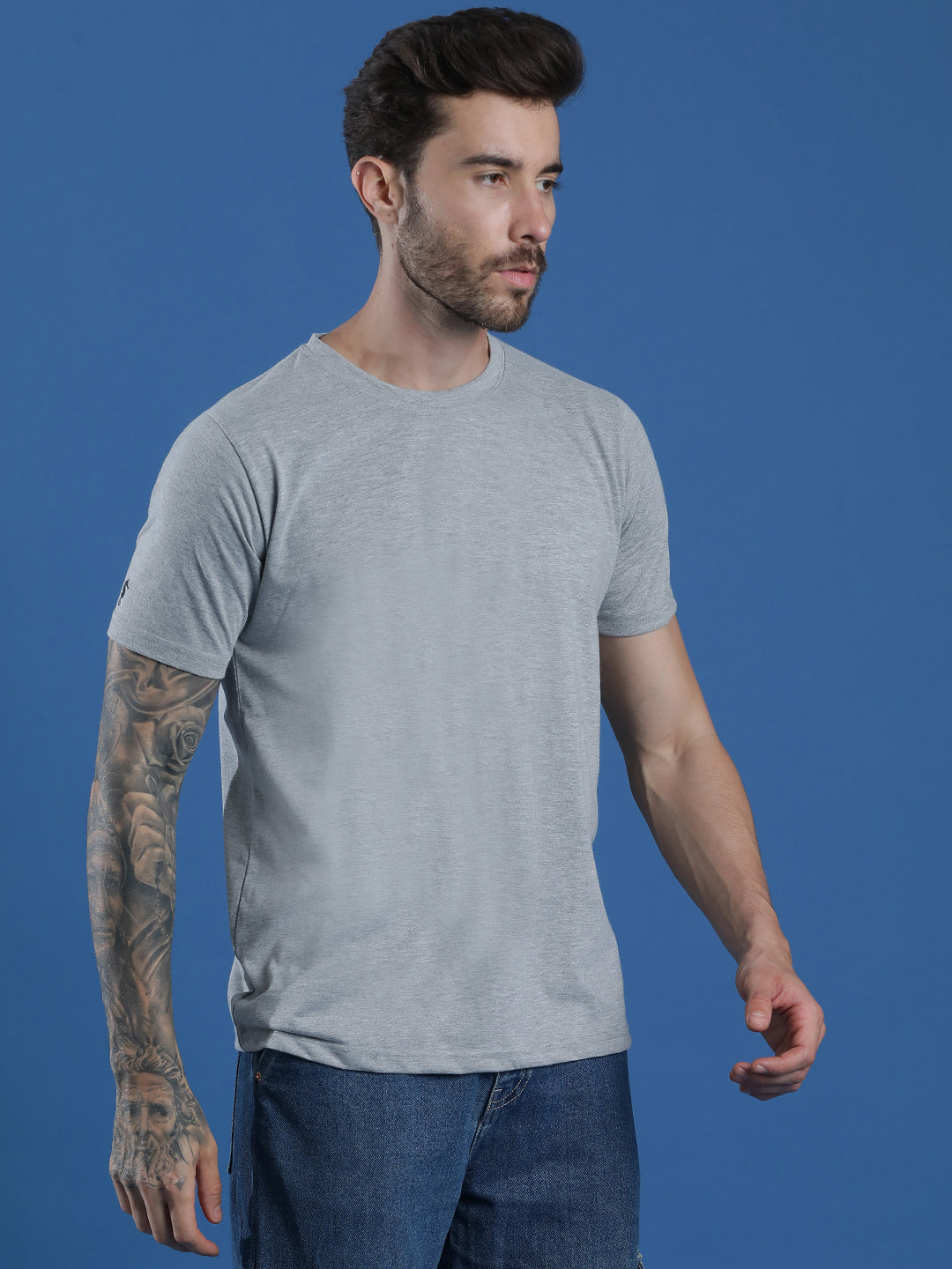 Single Jersey Round Neck Regular Fit Half Sleeve Casual T-Shirt