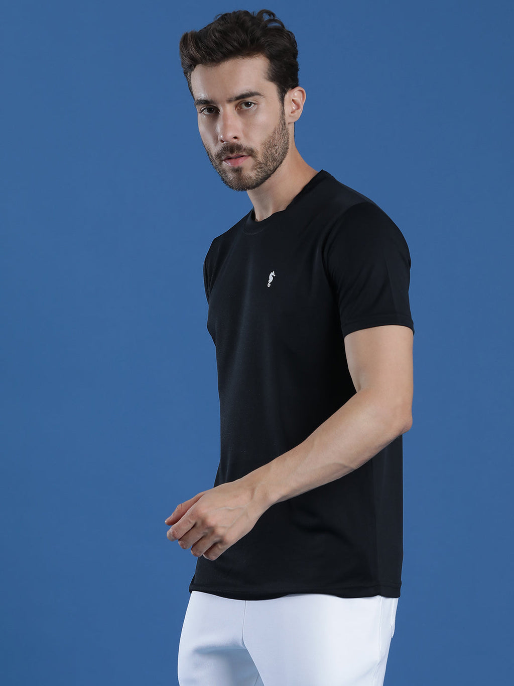 Slim Fit Half Sleeve Round Neck T-Shirt