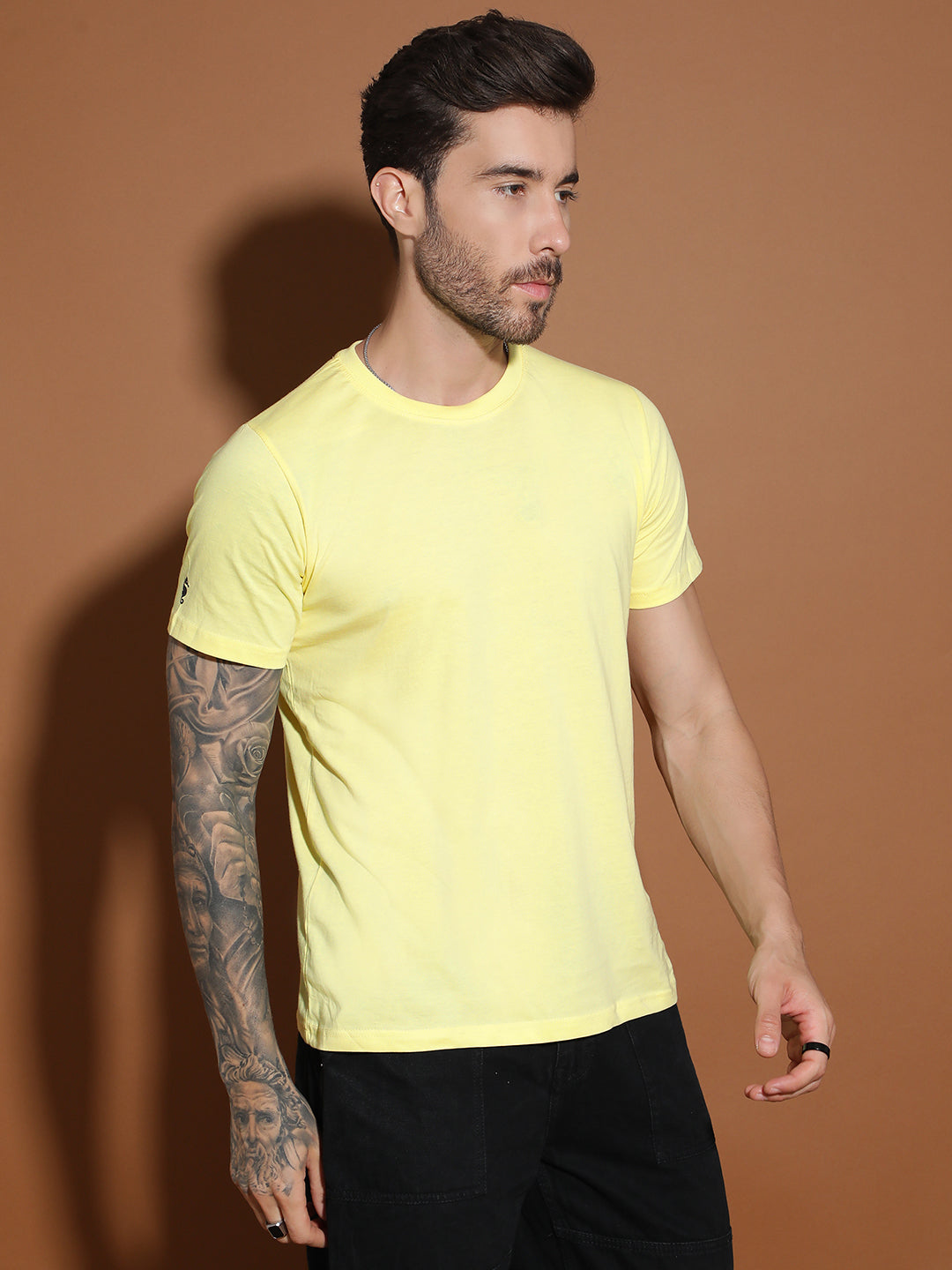 Single Jersey Round Neck Regular Fit Half Sleeve Casual T-Shirt
