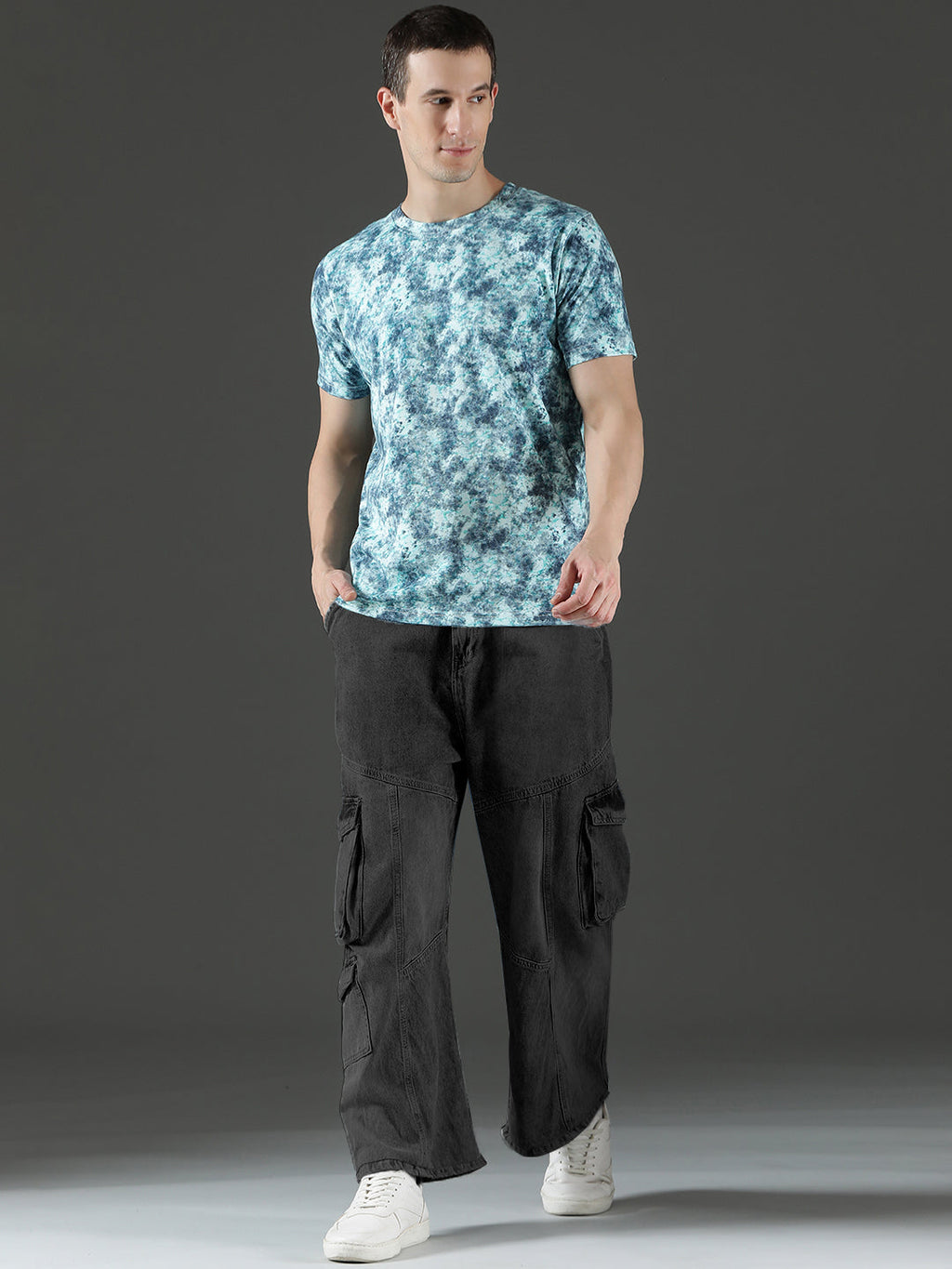 Single Jersey Round Neck Slim Fit Printed Half Sleeve T-Shirt