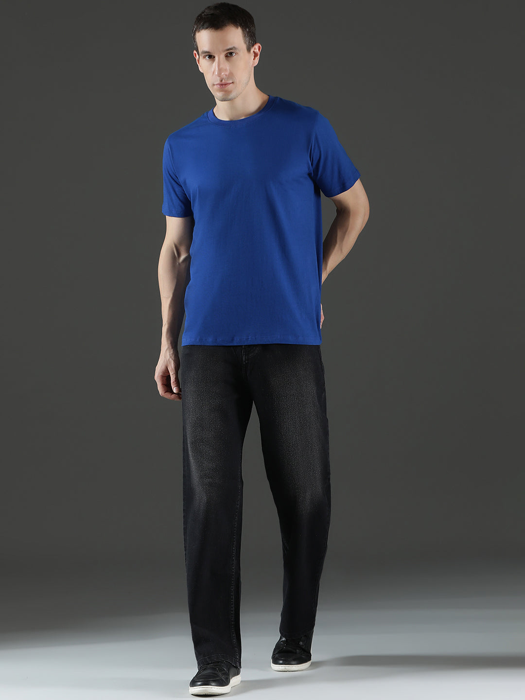 Single Jersey Round Neck Regular Fit Half Sleeve Casual T-Shirt