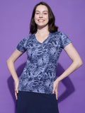 Printed Dryfit Top Half Sleeve Regular Fit T-Shirt