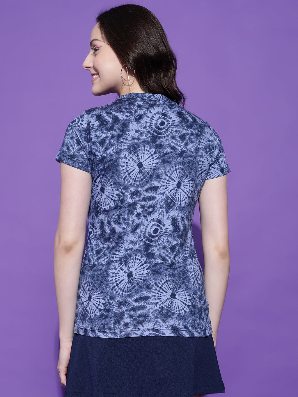 Printed Dryfit Top Half Sleeve Regular Fit T-Shirt