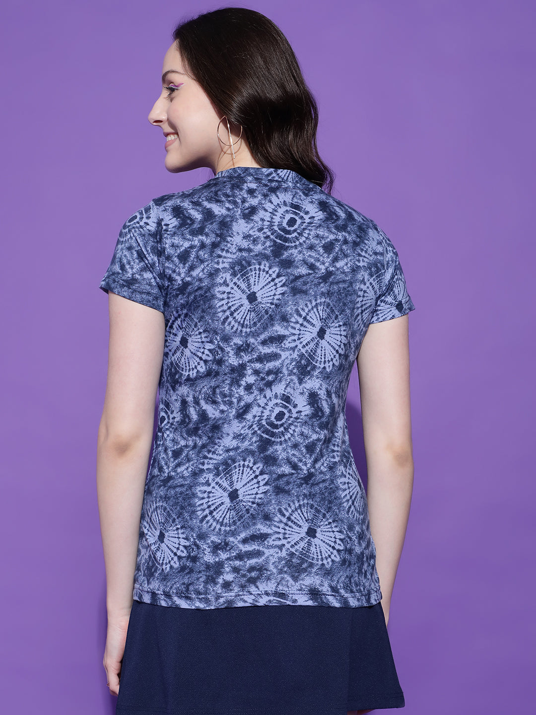 Printed Dryfit Top Half Sleeve Regular Fit T-Shirt
