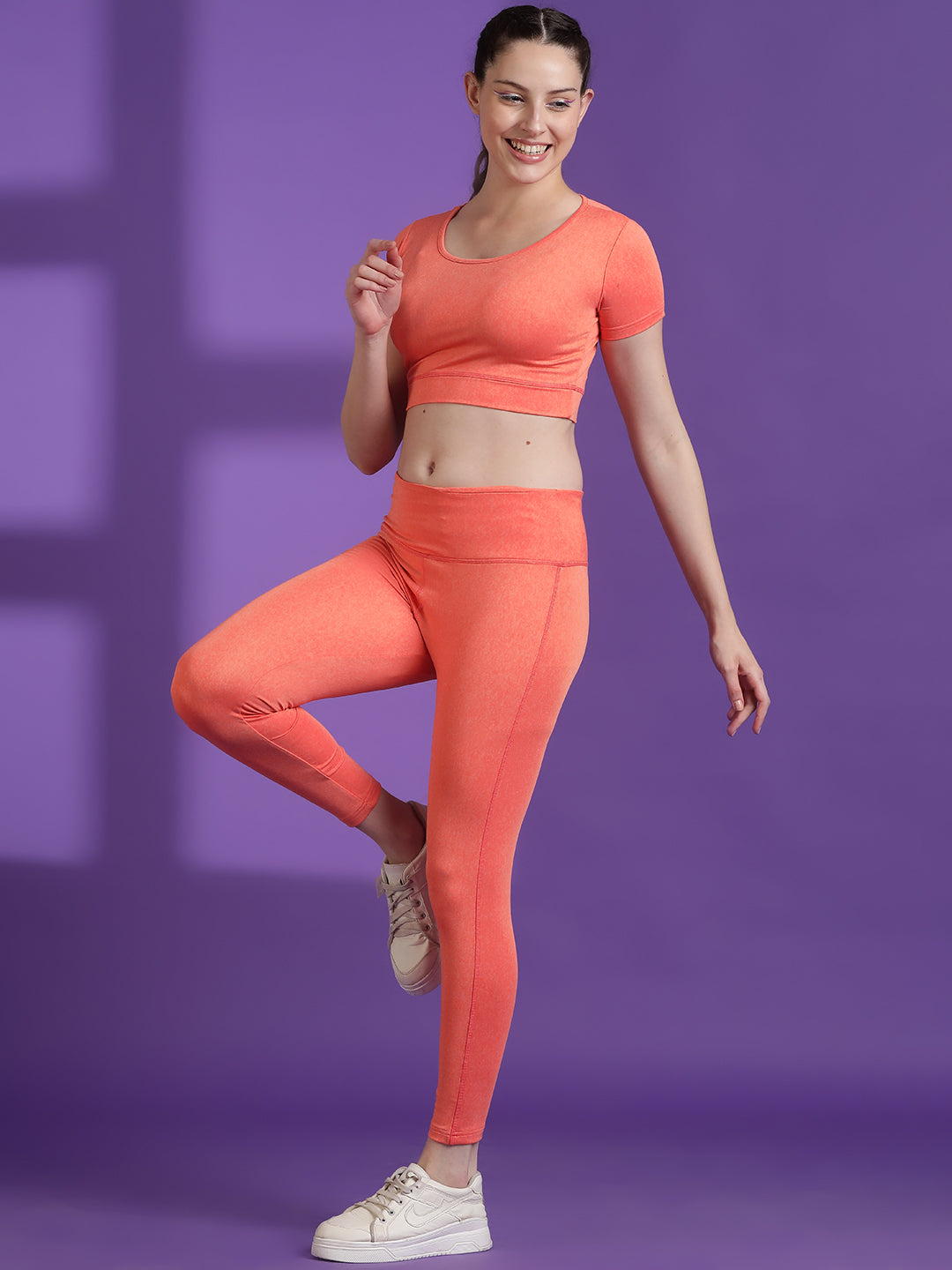 Anti-Bacterial Stretchable Tights Set Rapid Dry Technology