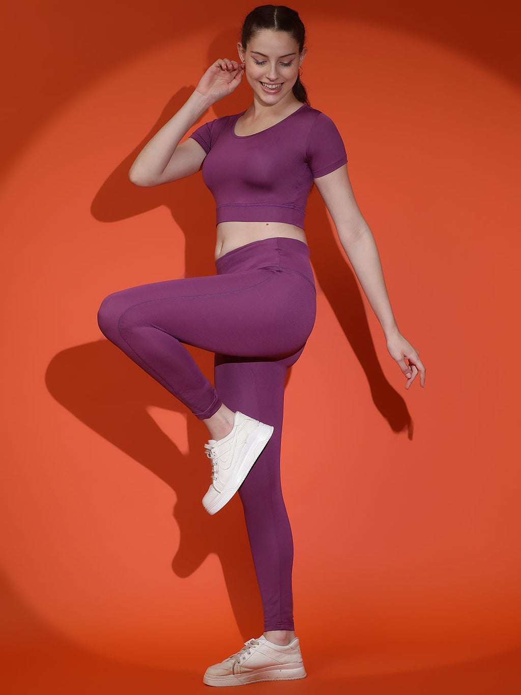 Anti-Bacterial Stretchable Tights Set Rapid Dry Technology