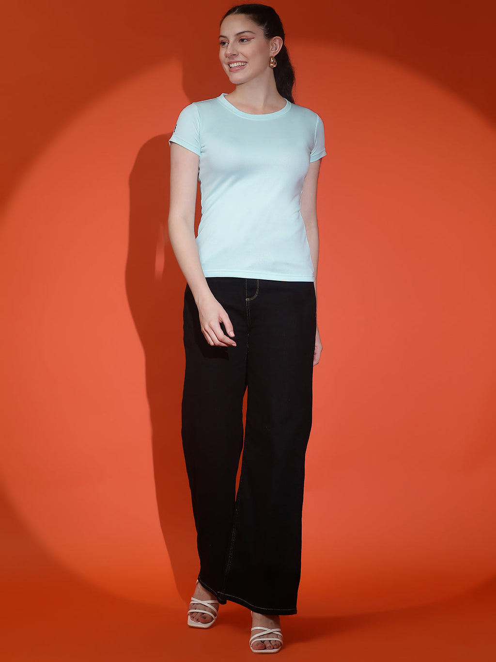 Round Neck Slim Fit Half Sleeve T-Shirt