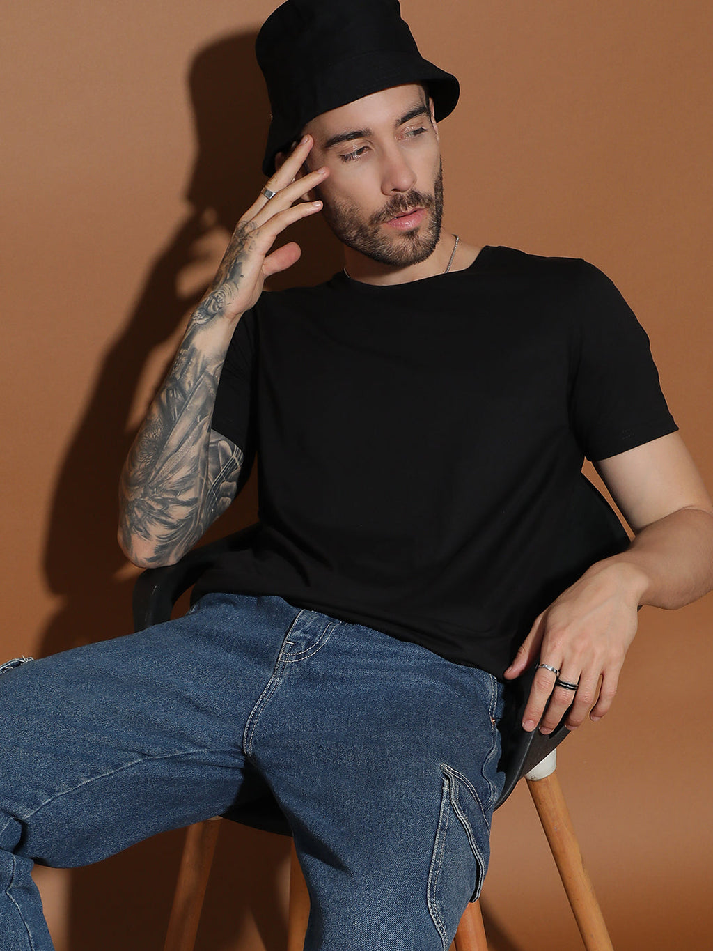 Single Jersey Round Neck Regular Fit Half Sleeve Casual T-Shirt