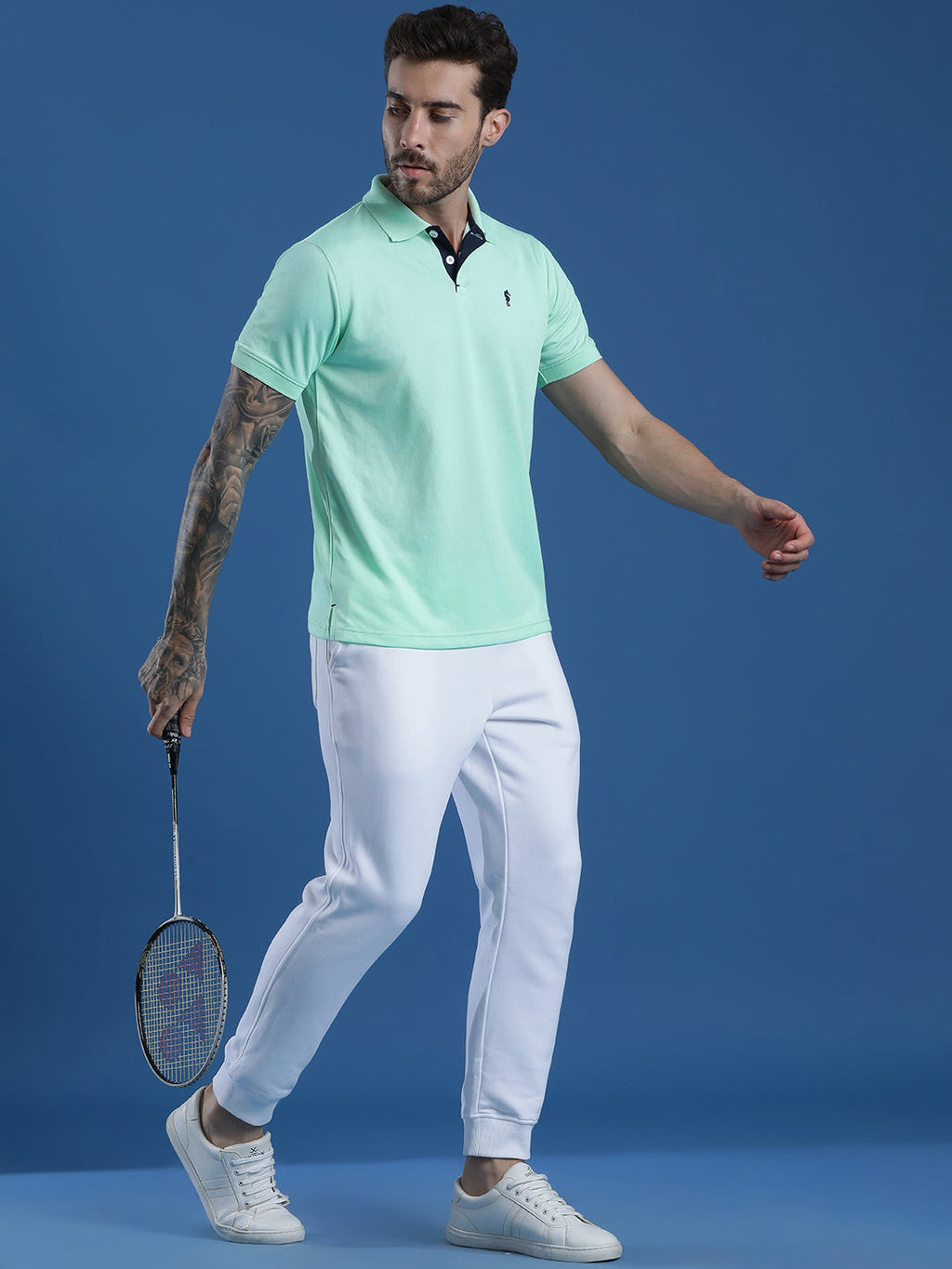 Dryfit Textured Structured Polo Neck Half Sleeve Casual T-Shirt