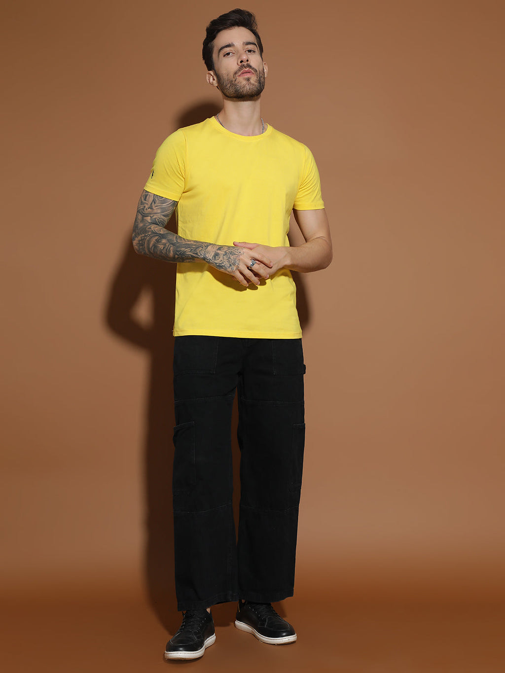 Single Jersey Round Neck Regular Fit Half Sleeve Casual T-Shirt