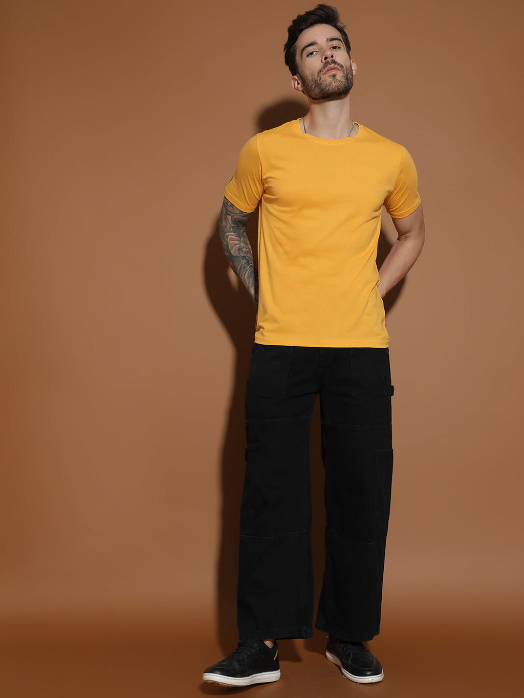 Single Jersey Round Neck Regular Fit Half Sleeve Casual T-Shirt