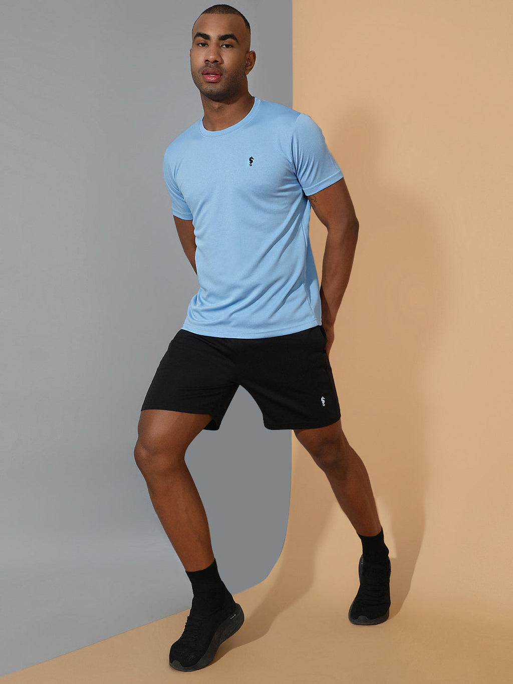 Slim Fit Half Sleeve Round Neck T-Shirt