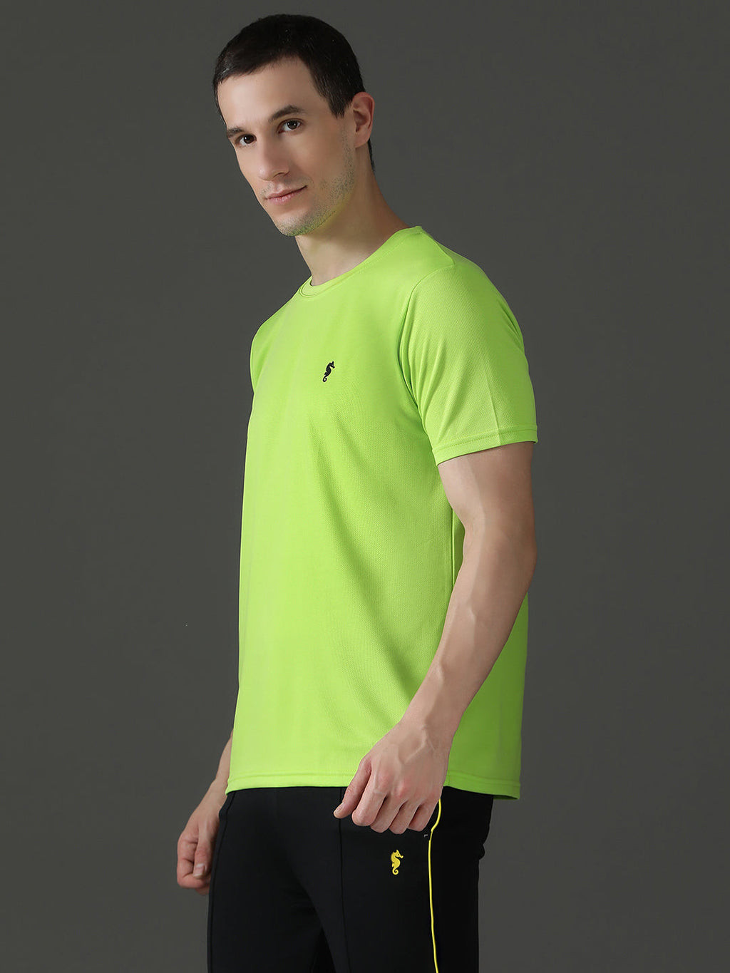 Slim Fit Half Sleeve Round Neck T-Shirt