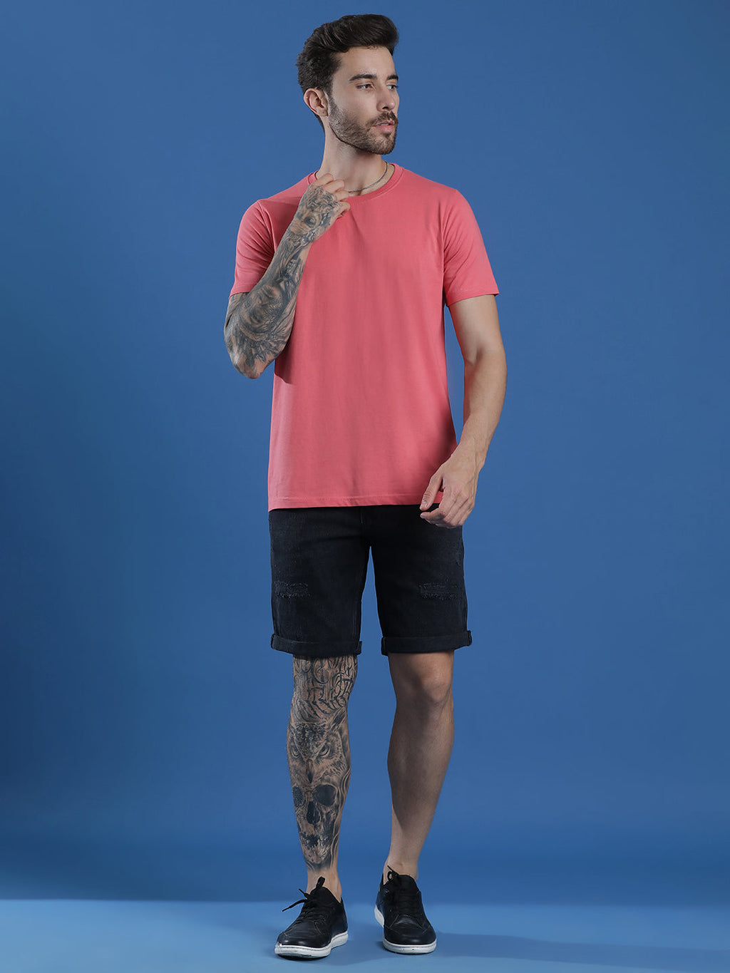Single Jersey Round Neck Regular Fit Half Sleeve Casual T-Shirt
