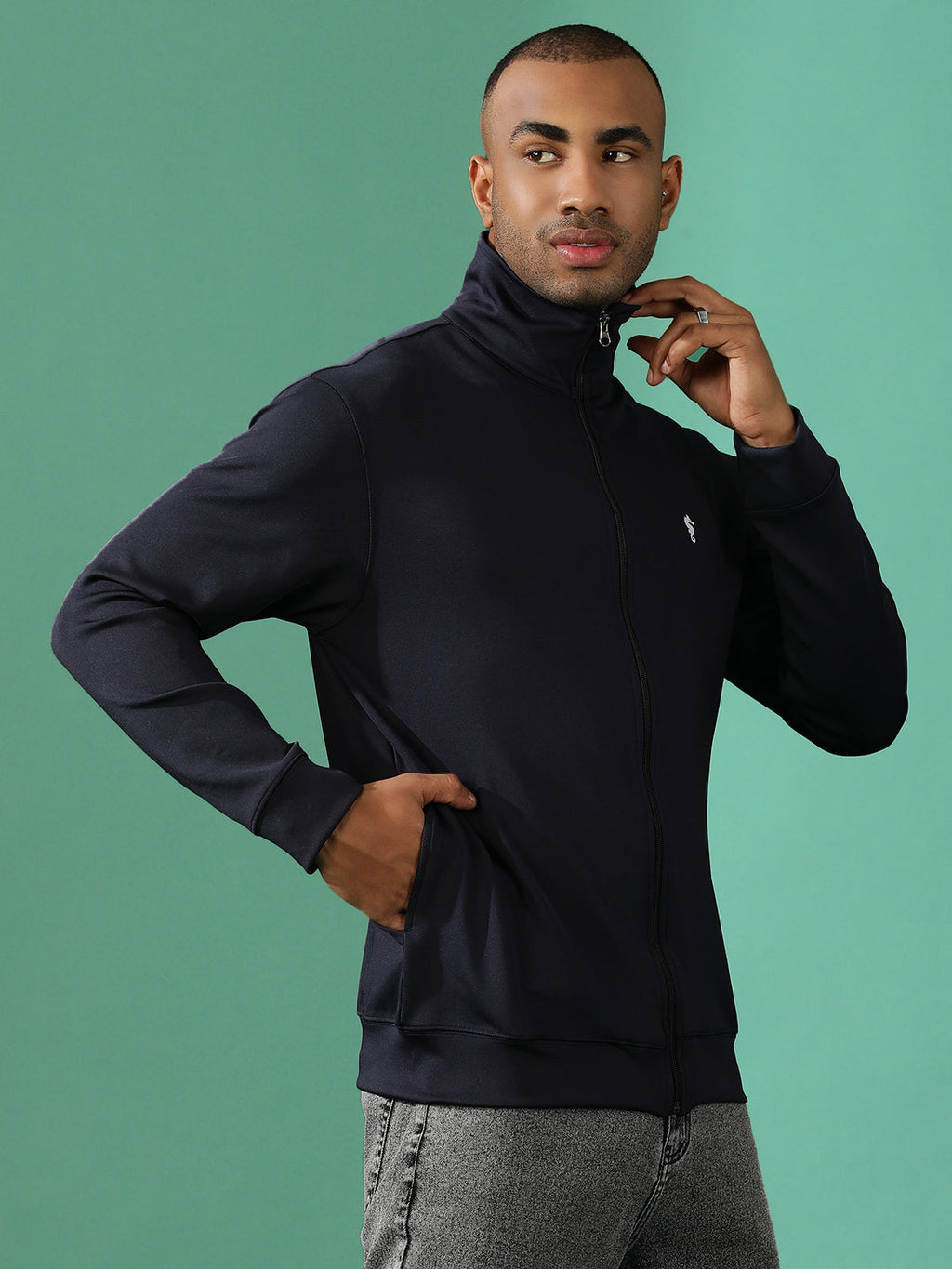4-Way Stretch Poly Lycra Slim Fit Full Sleeve Sports Scuba Jacket