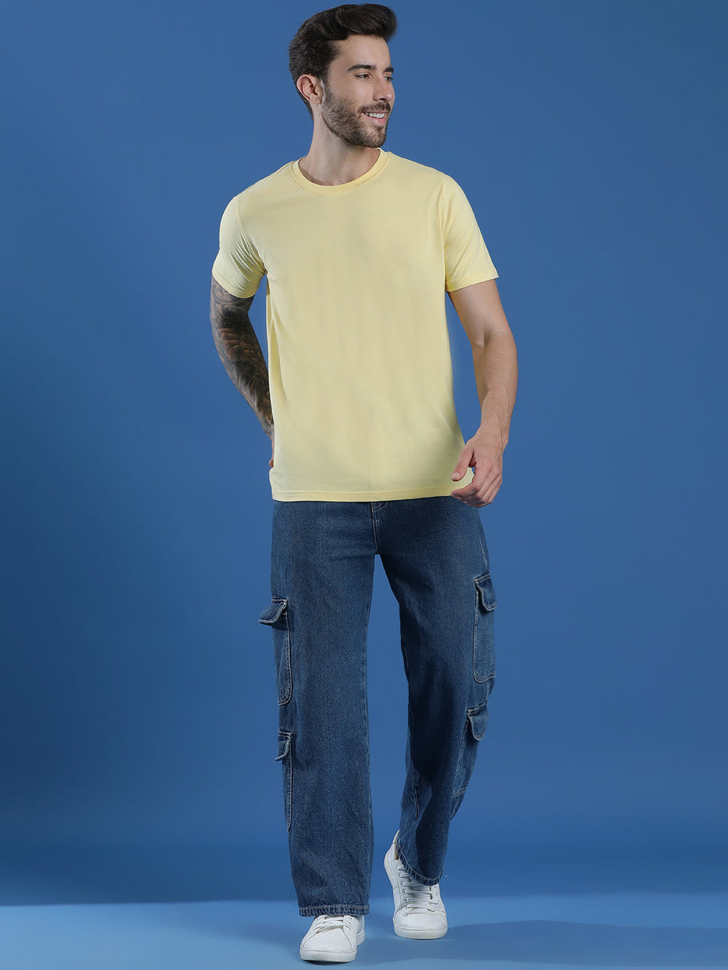 Single Jersey Round Neck Regular Fit Half Sleeve Casual T-Shirt