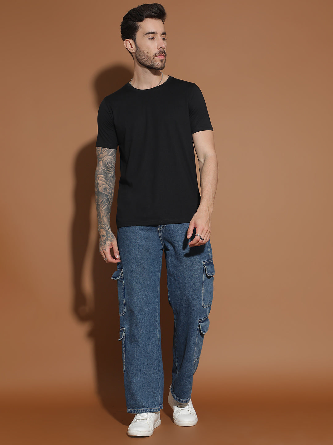 Single Jersey Round Neck Regular Fit Half Sleeve Casual T-Shirt