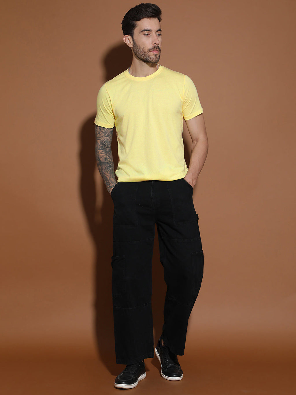 Single Jersey Round Neck Regular Fit Half Sleeve Casual T-Shirt
