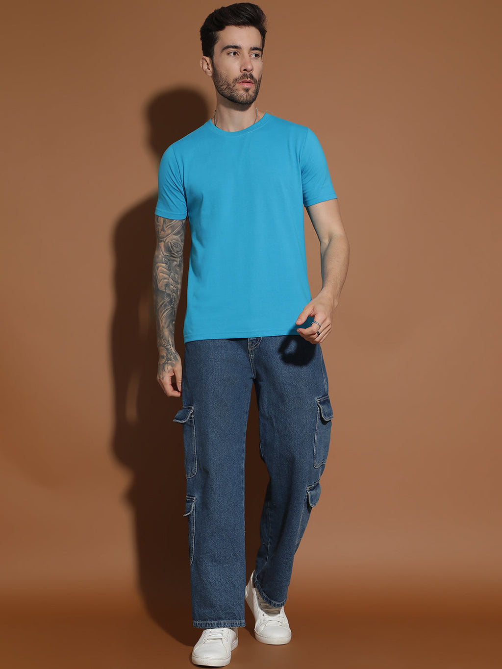 Single Jersey Round Neck Regular Fit Half Sleeve Casual T-Shirt