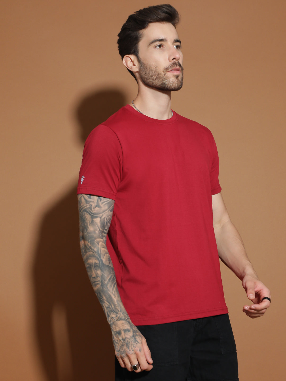 Single Jersey Round Neck Regular Fit Half Sleeve Casual T-Shirt