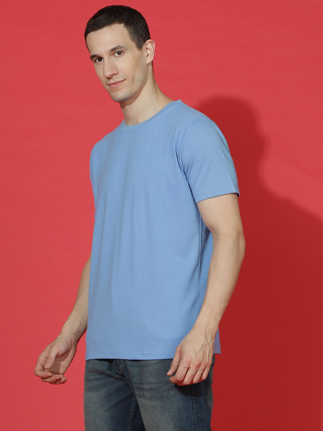 Single Jersey Round Neck Regular Fit Half Sleeve Casual T-Shirt